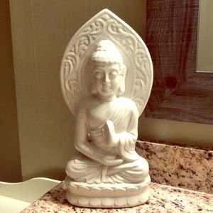 White Ceramic Buddha Decoration